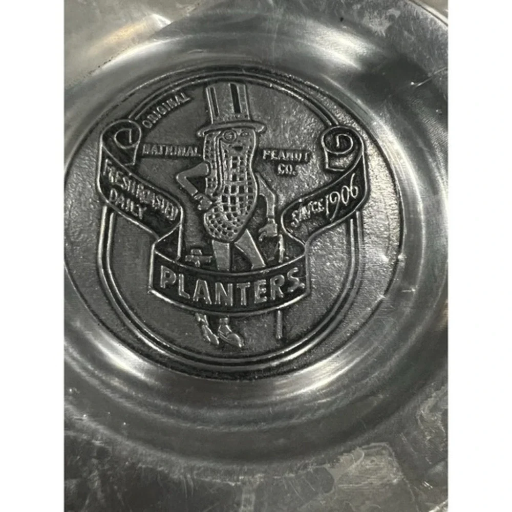 Vintage Limited Edition Planters Peanuts Pewter Plate Advertising‎ - in package